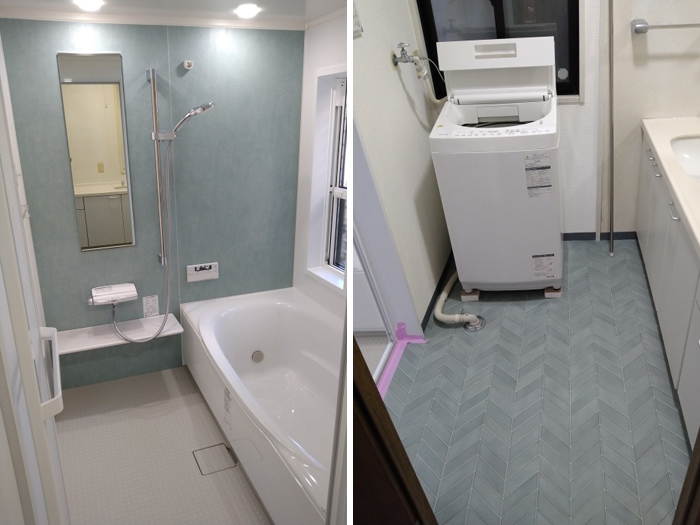 千葉市：安心で快適な浴室、明るくきれいな洗面所にリフォーム